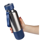 RVS drinkfles met polsriem en beker in de bodem 500ml zesde weergave