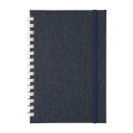 A5 notitieboek van RPET met witte spiraalbinding, gelinieerd kleur blauw eerste weergave