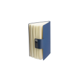 Notitieboek A5 gerecycled PU met gelinieerde pagina’s en blauwe balpen