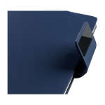 Notitieboek A5 gerecycled PU met gelinieerde pagina’s en blauwe balpen