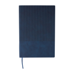 A5 Notitieboek met fluweeleffect en gelinieerde bladen kleur blauw eerste weergave