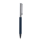 Draaibare rollerpen van messing en RPET met blauwe inkt vijfde weergave