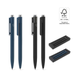 Set van balpennen in gerecycled aluminium, met of zonder blauwe inkt diverse kleuren