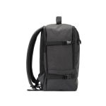 Rugzak van gerecycled polyester geschikt voor handbagage 14” kleur donkergrijs derde weergave