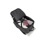 Rugzak van gerecycled polyester geschikt voor handbagage 14” kleur donkergrijs achtste weergave