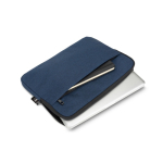Hoogwaardige laptophoes van gerecycled polyester voor 14” laptops kleur blauw achtste weergave