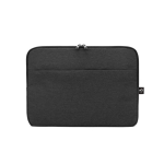 Hoogwaardige laptophoes van gerecycled polyester voor 14” laptops kleur donkergrijs eerste weergave