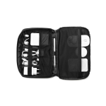 Organizer tas voor gadgets, gemaakt van gerecycled polyester kleur zwart zevende weergave
