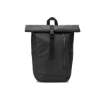 Rolltop reistas van waterdicht gerecycled polyester met laptopvak 14” kleur zwart eerste weergave