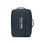 Compacte rugzak van gerecycled polyester met laptopvak 15,6” kleur blauw afbeelding met logo 2