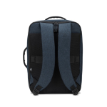 Compacte rugzak van gerecycled polyester met laptopvak 15,6” kleur blauw tweede weergave