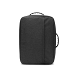 Compacte rugzak van gerecycled polyester met laptopvak 15,6” kleur donkergrijs eerste weergave