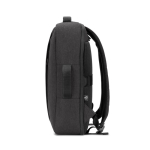 Compacte rugzak van gerecycled polyester met laptopvak 15,6” kleur donkergrijs derde weergave