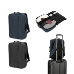 Compacte rugzak van gerecycled polyester met laptopvak 15,6” diverse kleuren