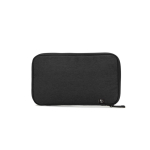 Organizer tas van gerecycled polyester voor technologische accessoires kleur donkergrijs eerste weergave