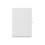 Eco notitieboek in gerecycled polyester, A5 gelinieerde bladen kleur wit eerste weergave