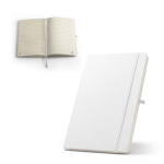 Eco notitieboek in gerecycled polyester, A5 gelinieerde bladen diverse kleuren