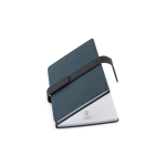 Notitieblok in gerecycled PU, A5 gelinieerde en blanco pagina’s kleur blauw vijfde weergave