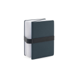 Notitieblok in gerecycled PU, A5 gelinieerde en blanco pagina’s kleur blauw achtste weergave
