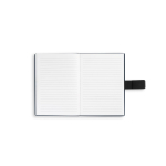 Notitieblok in gerecycled PU, A5 gelinieerde en blanco pagina’s kleur blauw