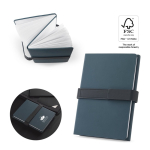 Notitieblok in gerecycled PU, A5 gelinieerde en blanco pagina’s diverse kleuren