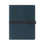 Portfolio met notitieblok en magneetsluiting, A4 gelinieerde pagina’s kleur blauw eerste weergave