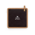 Pannenlap van katoenen canvas met ophanghaak, 275 g/m² kleur zwart afbeelding met logo 3