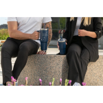 Beker van gerecycled staal met dubbele wand en matte afwerking 600 ml luxe weergave