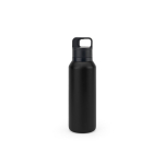 Thermosfles van gerecycled staal met vacuümisolatie 590 ml kleur zwart