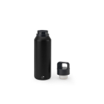 Thermosfles van gerecycled staal met vacuümisolatie 590 ml kleur zwart vijfde weergave