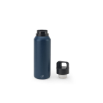 Thermosfles van gerecycled staal met vacuümisolatie 590 ml kleur marineblauw vijfde weergave