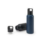 Thermosfles van gerecycled staal met vacuümisolatie 590 ml kleur marineblauw negende weergave