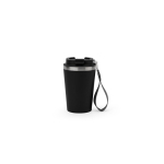 Reisbeker van gerecycled staal met vacuümisolatie 460 ml kleur zwart