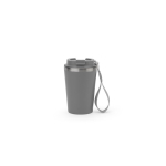 Reisbeker van gerecycled staal met vacuümisolatie 460 ml kleur grijs