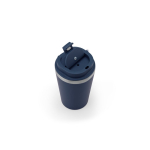 Reisbeker van gerecycled staal met vacuümisolatie 460 ml kleur marineblauw vijfde weergave