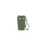 Reisbeker van gerecycled staal met vacuümisolatie 460 ml kleur miliair groen