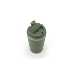 Reisbeker van gerecycled staal met vacuümisolatie 460 ml kleur miliair groen vijfde weergave