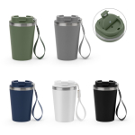 Reisbeker van gerecycled staal met vacuümisolatie 460 ml diverse kleuren