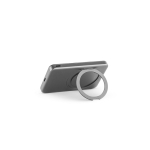 Magnetische powerbank van gerecycled ABS met 15W snelladen, 5000 mAh kleur donkergrijs vierde weergave
