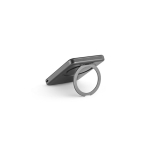 Magnetische powerbank van gerecycled ABS met 15W snelladen, 5000 mAh kleur donkergrijs vijfde weergave