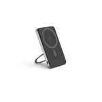 Magnetische powerbank van gerecycled ABS met 15W snelladen, 5000 mAh kleur donkergrijs