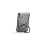 Magnetische eco powerbank met ringhouder, capaciteit 10.000 mAh kleur donkergrijs vierde weergave