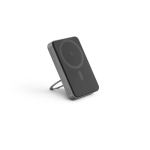 Magnetische eco powerbank met ringhouder, capaciteit 10.000 mAh kleur donkergrijs
