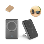 Magnetische eco powerbank met ringhouder, capaciteit 10.000 mAh diverse kleuren