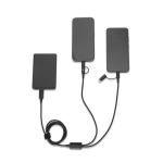 USB-kabel 6-in-1 ultrasnel, gemaakt van aluminium en gerecycled PET kleur zwart derde weergave