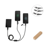 USB-kabel 6-in-1 ultrasnel, gemaakt van aluminium en gerecycled PET diverse kleuren