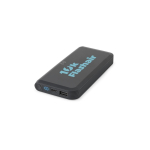 Eco powerbank met 15W snelladen in premium design, 10.000 mAh kleur zwart afbeelding met logo