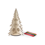 Kerstboom om te kleuren van natuurlijk FSC™ hout, opvouwbaar kleur naturel
