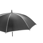 Gerecyclede paraplu 68 cm van polyester met reflecterende details Ø120 kleur zwart zesde weergave