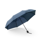 Opvouwbare paraplu 3-delig van rPET met glasvezel baleinen Ø98 kleur blauw